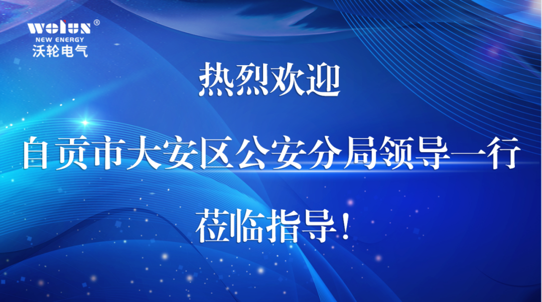 【Leadership Care】Leaders from the Da'an District Public Security Bureau of Zigong City visited Wolun Electric to conduct research and provide guidance.